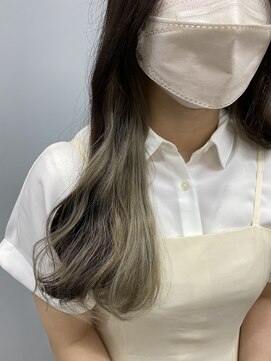 オズ 郡山桑野店(OZ) ミニウルフチェリーブラウンホワイトグレージュフェザーパーマ