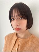 ニュアンス前髪暗髪ボブ