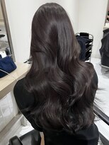 ヨロ 小岩(YOLO) 小岩ブリーチなしラベンダーグレージュ韓国レイヤーカット