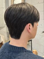 韓国シースルーダンディーカットダウンパーマ