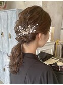 ミルクティーベージュダブルカラーケアブリーチハイライトカラー