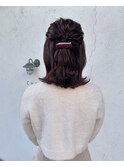 ボブヘアセット×ハーフアップ【四日市】