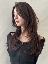 サイン 渋谷(SIGN) 韓国ヘアハッシュカットレイヤーカットグレージュブリーチ無し