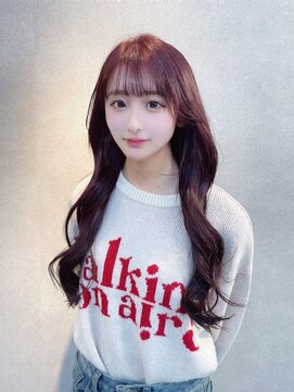 アウラ(aura) ブリーチ無しダブルカラー ワインレッド