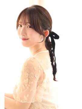 シロフ シンジュク(shirof shinjuku) あみおろしスタイル/お呼ばれヘア/リボンアレンジ