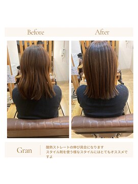グランバイ アトリエドングリ(Grand × AtlierDonguri) お客様髪質改善データ1712（酸熱ストレート）