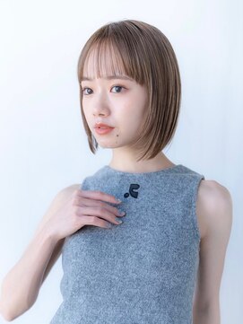 ドットハリス(.Hallis) 大人可愛いボブ/2wayバング/髪質改善アッシュベージュ/小顔矯正