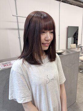 シアー(siar) ピンクブラウン　髪質改善　酸性ストレート　ブリーチ無し　韓国