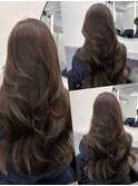 ブリーチなしダブルカラーで作るヘーゼルグレージュ♪