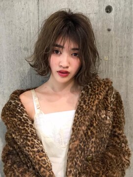 バランス 原宿 表参道(balance) ラテベージュ×ウェーブボブ