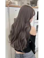 レス(Les.)&nbsp;ミディアムレイヤーバタフライカットハッシュカットダークグレー