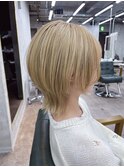 ブロンド/ウルフカット/ショートウルフ