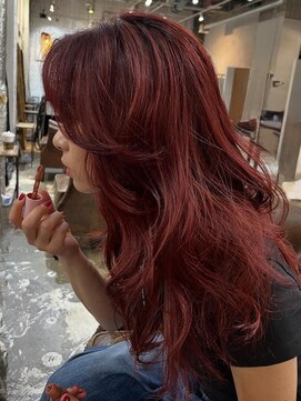 ノラキチジョウジ(NORA KICHIJOJI) 顔周りレイヤーカットカーテンバング耳かけくびれミディアム