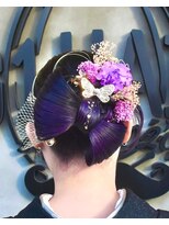 ジーワンヘアー(G1 HAIR) 【成人式ヘアアレンジ】 カチモリリボンヘア