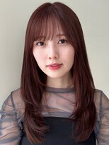 ノイ 銀座(noi) 顔周りレイヤーカットくびれヘアミルクティーベージュカラー韓国