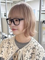 ファンド 千葉(fand)&nbsp;レイヤーボブ/ウルフカット/ミルクティーベージュ/ピンクカラー