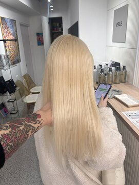 ペレ 原宿(PELE) ダークパープルナチュラルショート夏のヘアアレンジ原宿