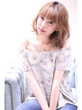 ホラン(HoLan) Holan☆くびれミディxワンレンロブxワイドバングxルーズカール