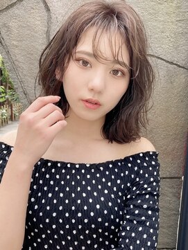 ローハ(Lowha) ゆるクシャなパーマで重ためAラインロブ