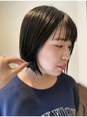 顎ラインボブ×アッシュブラック[20代30代40代]