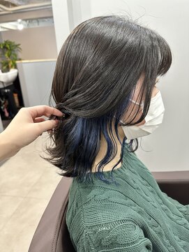 カミエ(kamie) 【インナーカラー　ネイビーブルー】