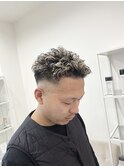 ホワイトメッシュメンズパーマ