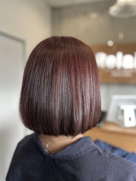 ルレ 本山(Relais) レッドブラウン×ボブ