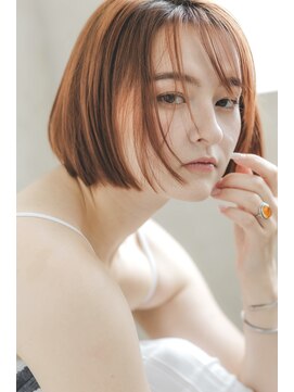 トリコ心斎橋(trico) ナチュラルストレートショートボブ☆プライムベージュ