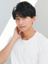 スーツ短髪ツーブロック束感モテる黒髪シークレットパーマ流行