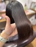 カット+髪質矯正ストレート+ガラス転移トリートメント