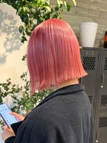コーラルピンクチェリーレッド暖色カラーダブルカラーハイトーン