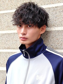 エイド 渋谷(aid) 波巻きスパイラルパーマ無造作マッシュショートソフトツイスト
