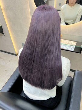 ルノン(LUNON) ホワイトグレージュミニウルフチェリーブラウンデジタルパーマ