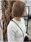 ショートボブハイライトレイヤーカットヘアセット髪質改善天文館