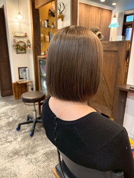 アズグロウヘアー(AS GROW HAIR) アプリコットオレンジシンプル＆ナチュラルボブ