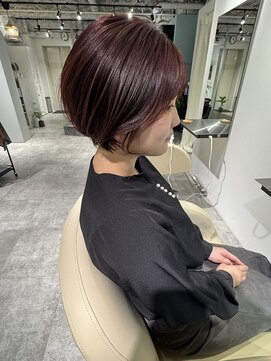 レヴリー(reverie) 暖色系カラーショートボブショートヘアブリーチなしカラー