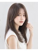韓国レイヤー/ナチュラルブラウン/顔周りレイヤー/髪質改善/仙台
