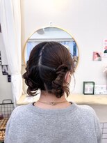 ヘアメイクアンドセットサロン リッコ(Hair make&set salon Ricco)&nbsp;【梅田ヘアセット】ボブでもできる！ツインアレンジ
