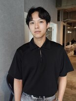イトシテ メンズセンターパート×毛流れニュアンスパーマ 【鎌田 隆雅】