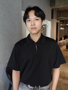 イトシテ メンズセンターパート×毛流れニュアンスパーマ 【鎌田 隆雅】