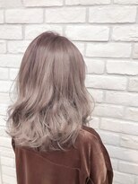 シュガー ヘアアンドネイル 仙台(SUGAR)&nbsp;ピンクベージュマッシュショートフェザーバングケアブリーチ
