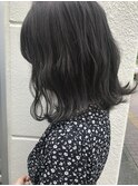 sheer ash grey × medium bob