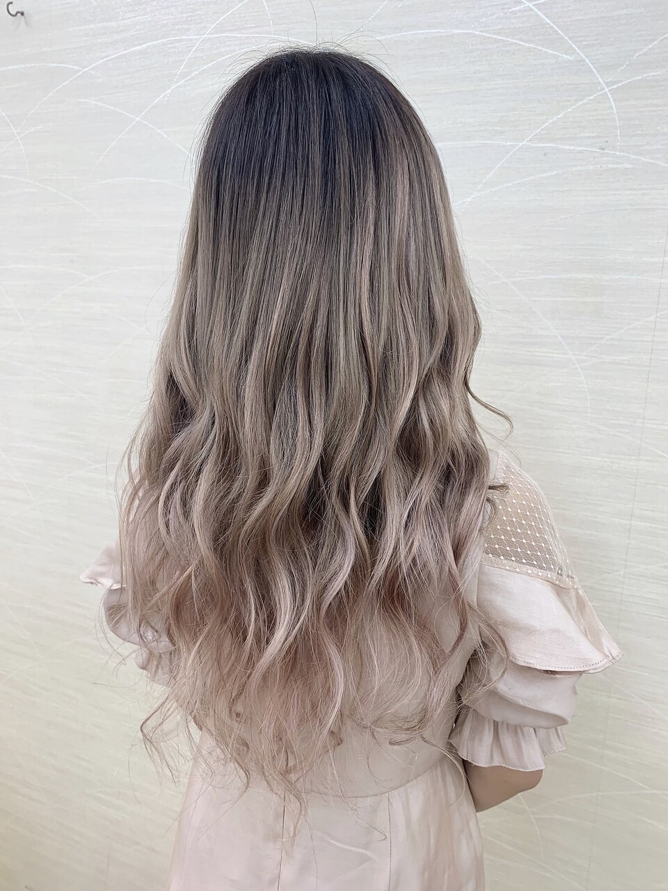 ピンクグレージュ#シールエクステ#アッシュピンク#エクステ#大宮