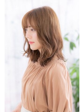 ヘアアンドビューティー ミック(Hair & Beauty miq) しだれ落ちるくせ毛風ウェーブ…大人かわいいくびれセミディ