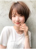 前下がり厚めバング毛先パーマ デジタルパーマスリークボブ桐山