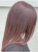 ブリーチなし♪ピンクグレージュカラー