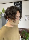 メンズマッシュ　パーマ