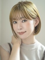 エミュ 表参道 青山(emu)&nbsp;【emu井上信洋】透明感メルティカラーのぱつっとミニボブ/20代