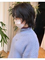 クラフト ヘア デザイン(CRAFT HAIR DESIGN) 【CRAFT】レイヤー ウルフボブ // 地毛風ネイビーアッシュ