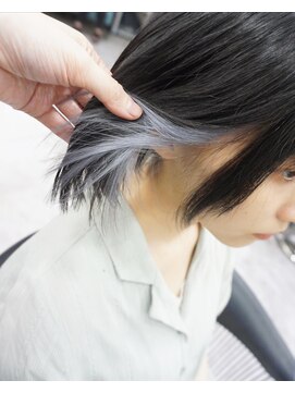 ヘアテリア リュウ 大塚(hair teria ryu) ボブショート/イヤリングカラー/ホワイトラベンダー